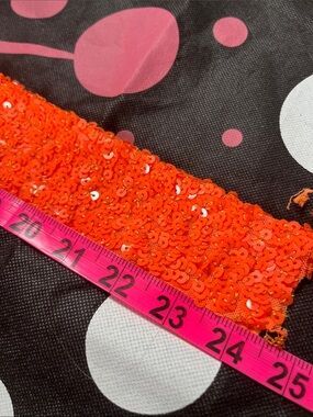 Orange Sequin SCRAP FABRIC from Sherri Hill Gown